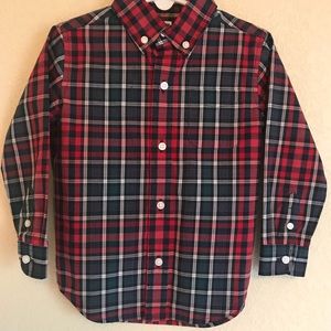 Janie and Jack Boys Plaid Button Shirt
